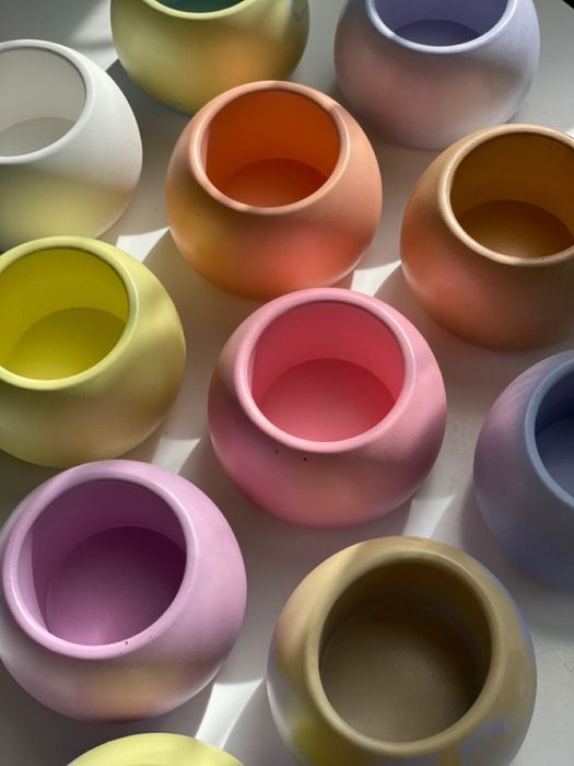 Гипсовые подсвечники/кашпо/вазочки