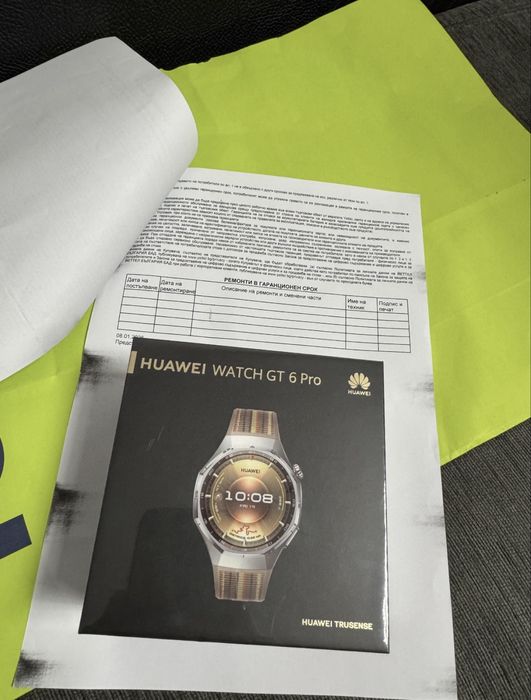 ЗАПЕЧАТАН 46mm Huawei watch GT 6 Pro | GT6 BT Гаранция Yettel 2028
