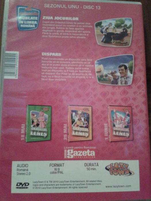 DVD uri  filme pt copii "Oraselul lenes"