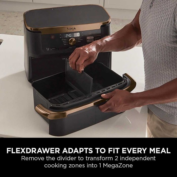Двузонов фритюрник с горещ въздух Ninja Foodi FlexDrawer (AF500EUCP)