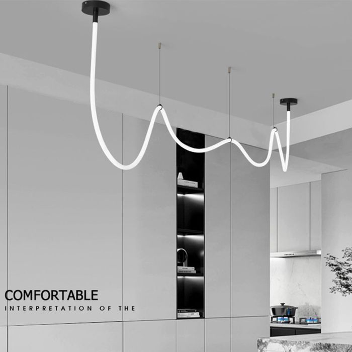 Lustră LED modernă suspendată, 300 cm, reglabilă, cu telecomandă