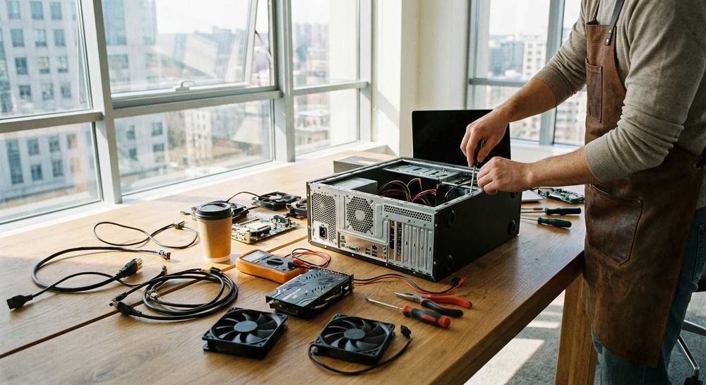 Предлагам услуги за ремонт на компютри.