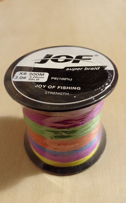 JOF 300м РАЗПРОДАВАМ Плетено влакно рибарск  конец 8 осем нишки