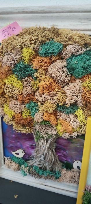 Декорации с жив Скандинавски мъх и