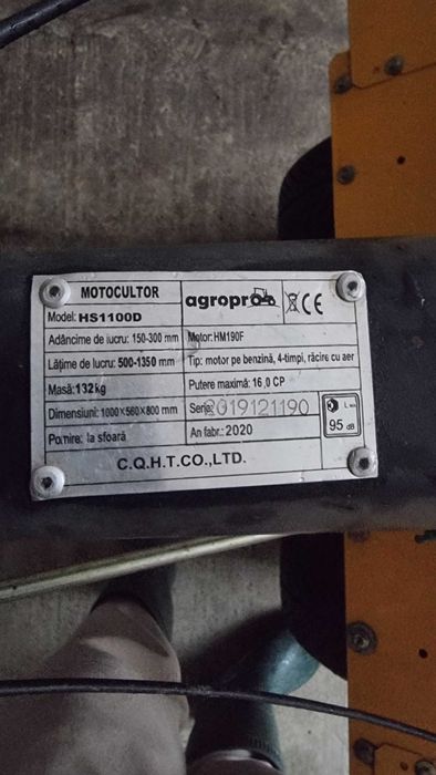 Vând motocultor agro pro 16 cp.