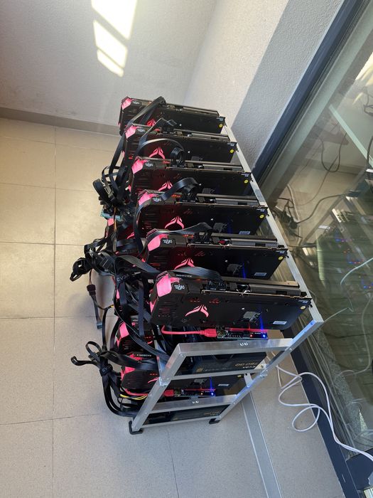 Minning rig 2 x 6 amd 6700xt копачка за крипто