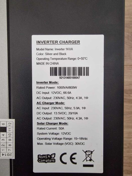 продам инвертор с 12v на 220v 1кВт