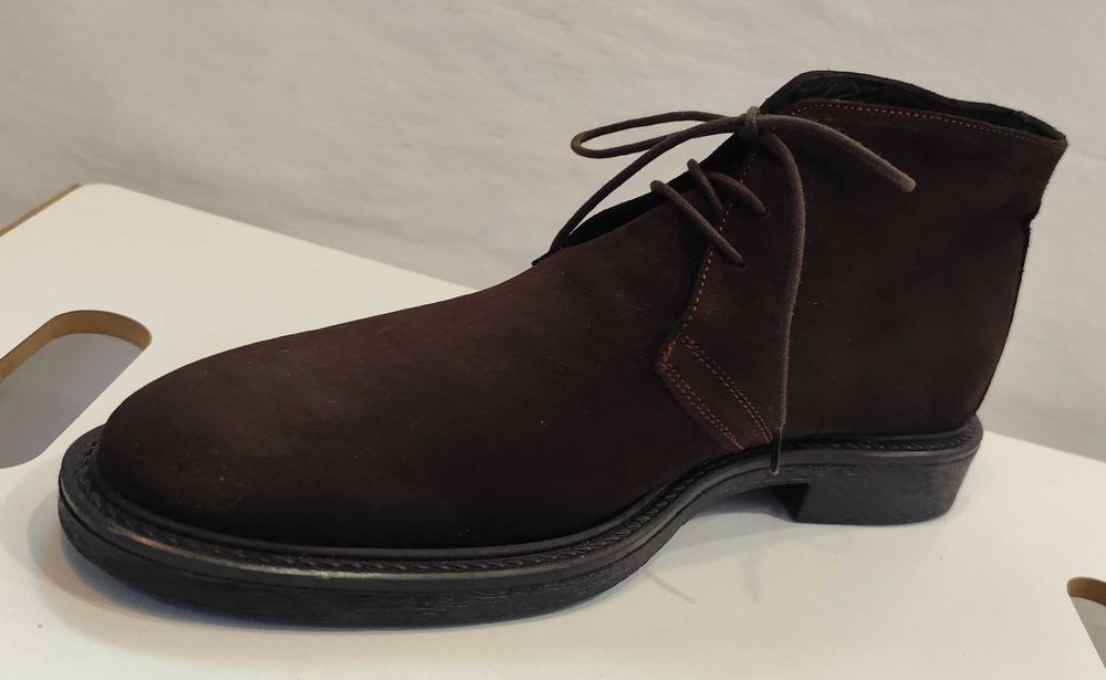 Ghete lace up 40 39 Old Signature NOI piele naturala moale suede maro