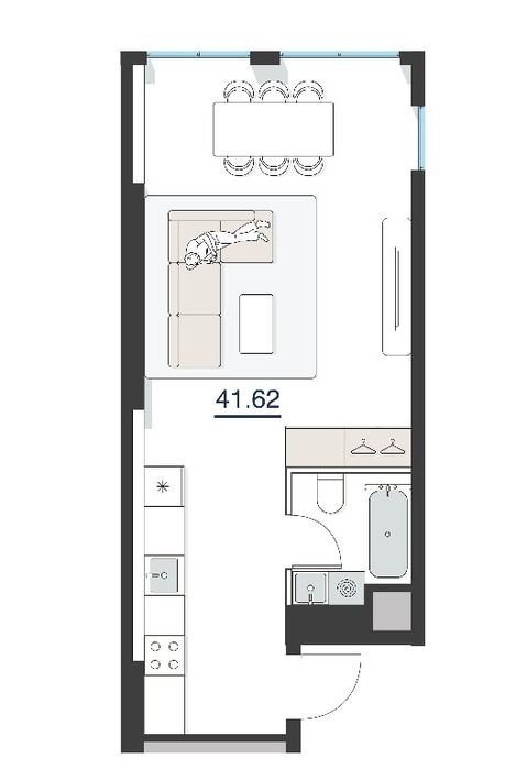 2-комн. квартира, 42 м², Шайхантахурский район