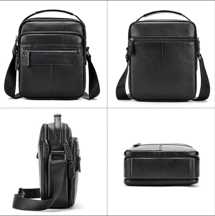 Мъжка работна кожена чанта/Голяма, красива и елегантна -20% Промоциия!