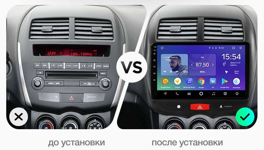 Автомагнитолы андроид Mitsubishi Outlander, Lancer, Asx