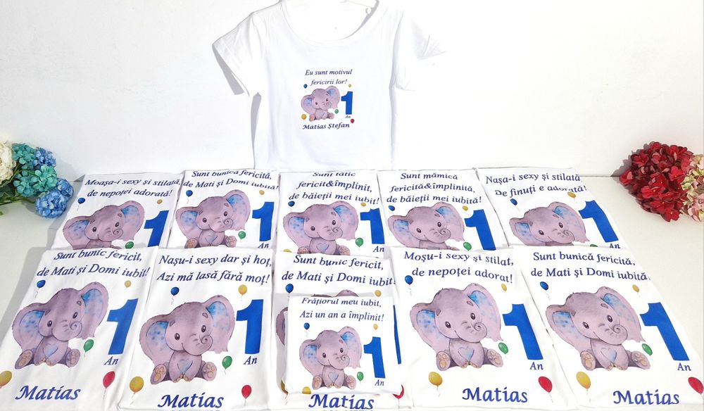 Tavita mot Tricouri personalizate Set turta Set taiere mot