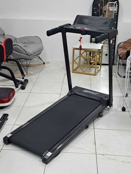 Складная беговая дорожка с поручнем