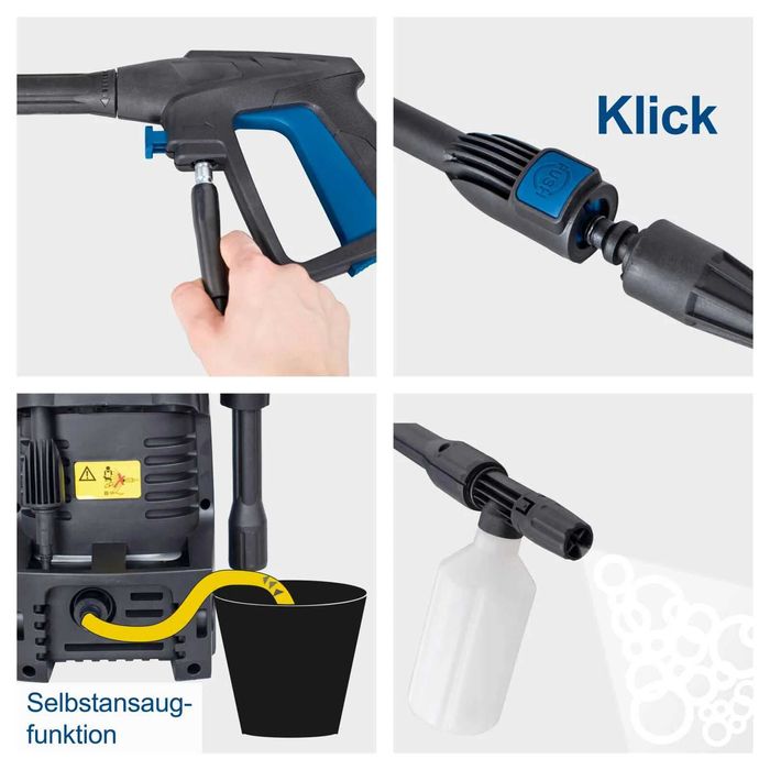 Водоструйка Scheppach HCE1600 1600W 135bar 408 l/h