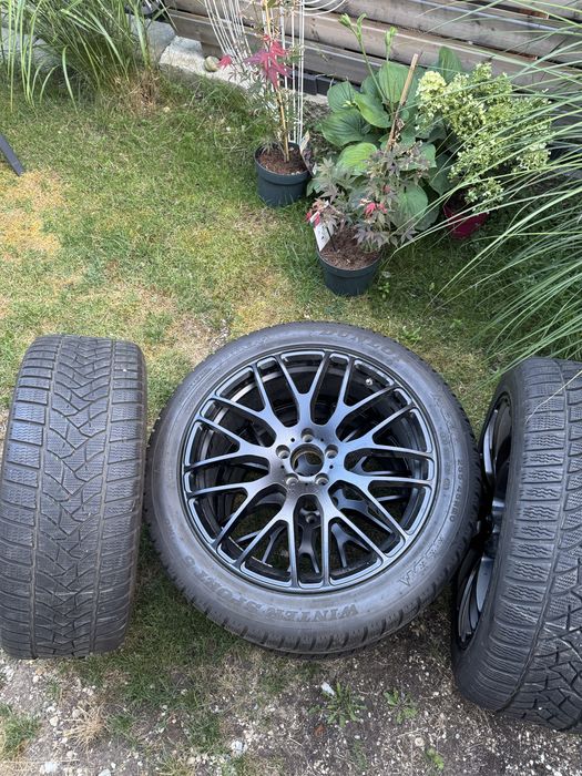 Set jante cu anvelope iarna 255 45 20 mercedes glc gle coupe touareg audi sq5 5x112