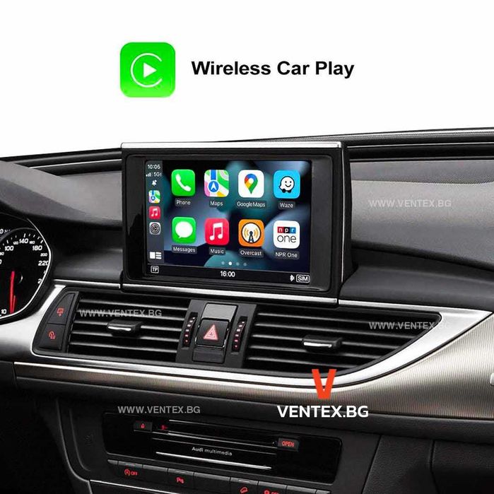 Безжичен CarPlay и Android Auto модул за Audi A4 A5 A6 A8 (2010–2018)