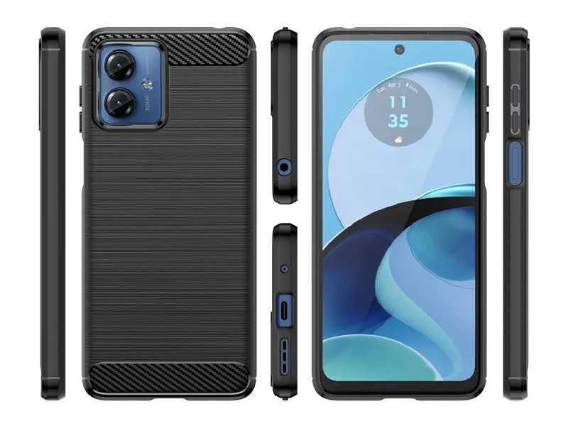 Motorola G54 G04 G14 G24 G34 G84- Удароустойчив Кейс Гръб CARBON