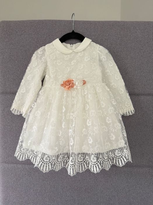 Rochie elegantă 86, 12-18 luni, papuci cadou