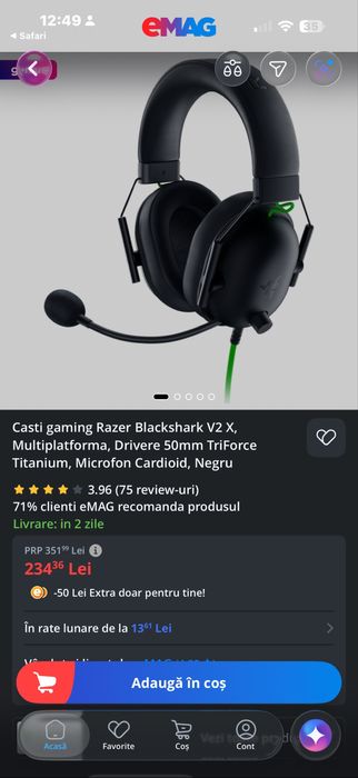 Casti gaming RAZER , HYPERX