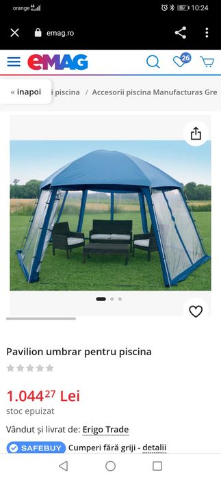 Cort pavilion foisor de gradina