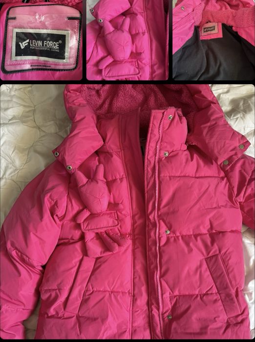 Пуховик на девочку рост 140 см.