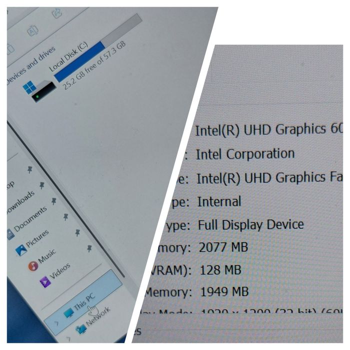 Laptop 2 in 1 Lenovo IdeaPad Duet 3 10IGL5  4gb 64gb 4G