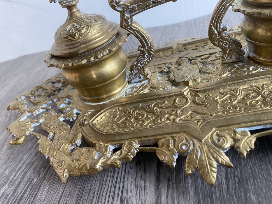Френска мастилница от месинг барок