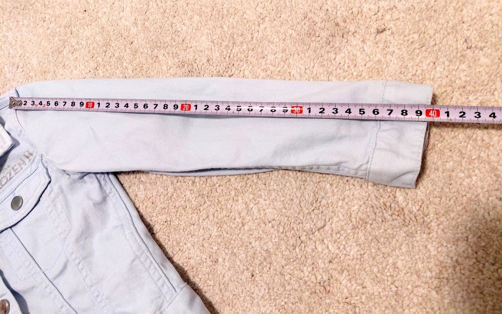 H&M Дънково яке с щампа, Елза Замръзнало кралство, размер 116