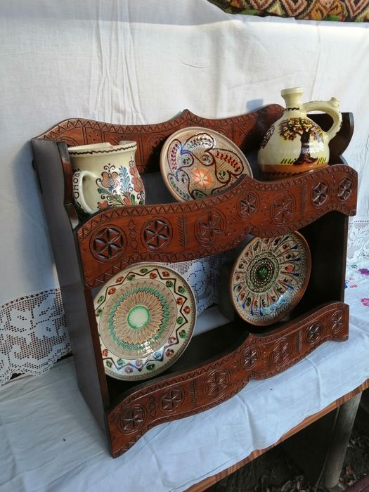 Vand blidar din lemn de tei sculptat