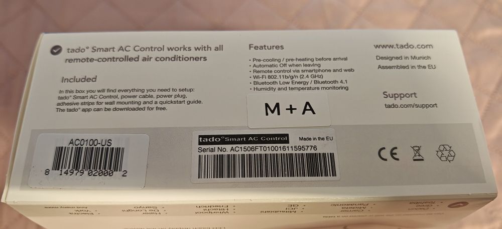 Tado Smart AC control WiFi termostat