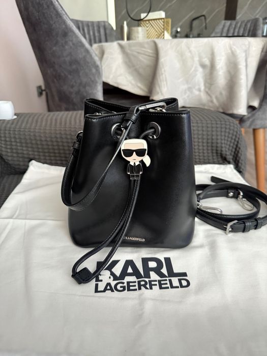 Чанта от естествена кожа Karl Lagerfeld