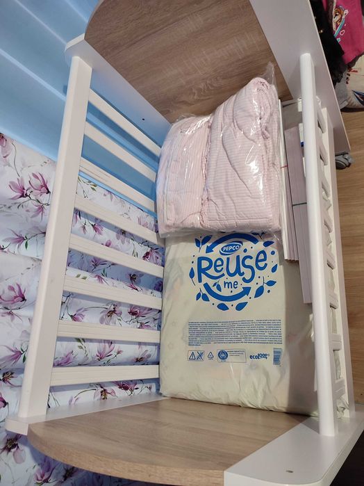 Бебешка кошара размер 50/80 с матрак и спален комплект