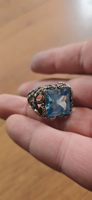 Inel aur topaz și diamante okazie