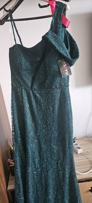 Rochie eleganta verde smarald