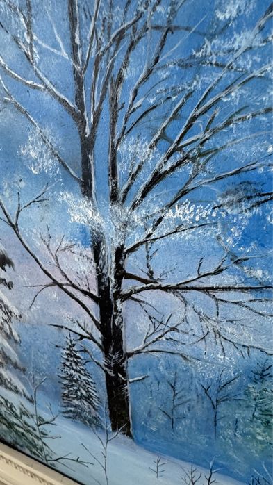 Зимна картина неизвестен художник