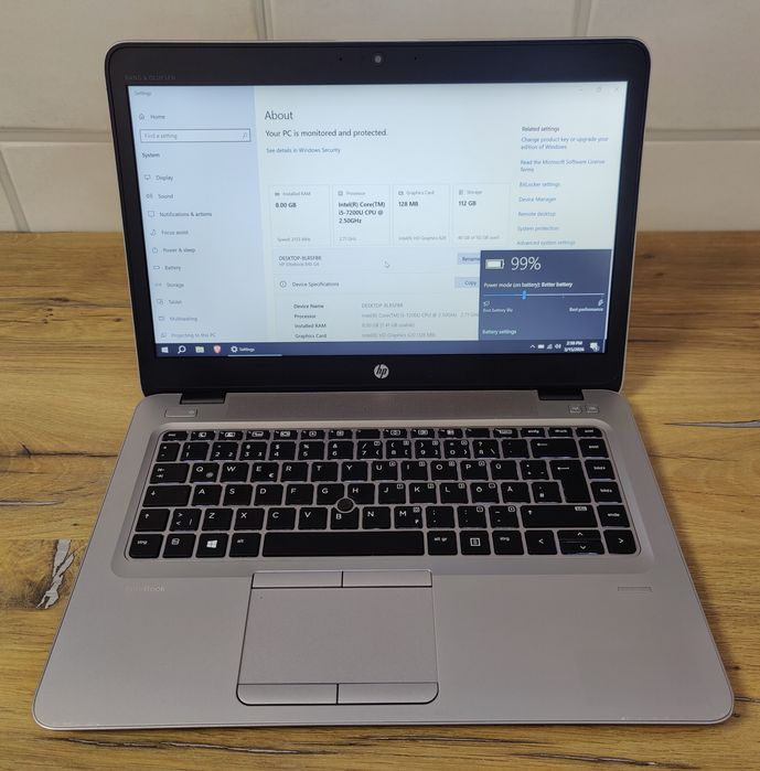 Hp i5 7200u 8gb 240gb elitebook 840 g4 laptop
