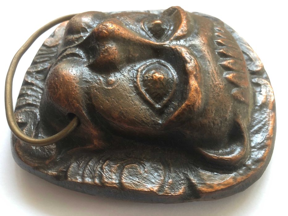 Чукче / чукало / хлопка за врата, старо, ръчна изработка, бронзово