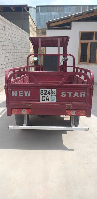Грузовой мотоцикл с прицепом и крышей NEW STAR NS150