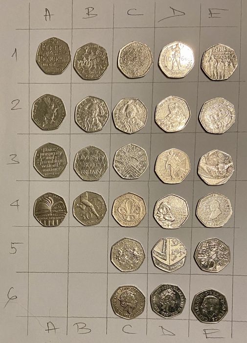 Продавам английски съвременни монети.