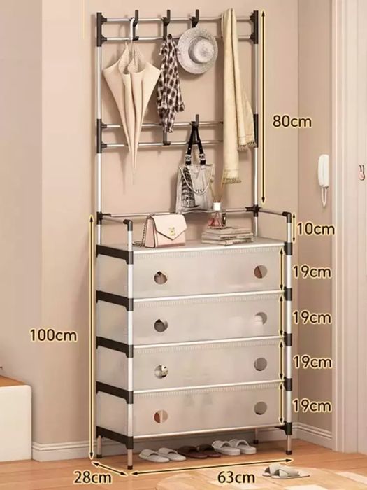 Ko‘p funktsiyali 3-in-1 kitob javoni-organayzer
Uyingizda tartib, chir