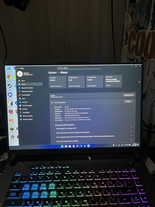 Продам нотбук Asus Rog Strix G16