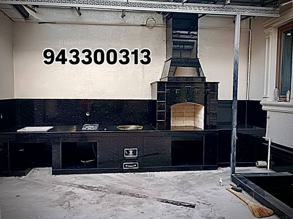Yozgi oshxona kamin mangal qozn uchq летний кухния