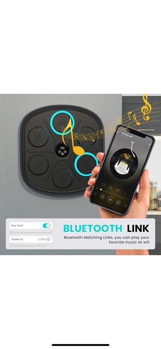 Set sac de box inteligent, Bluetooth, Ecran LED, Manusi incluse, Negru
