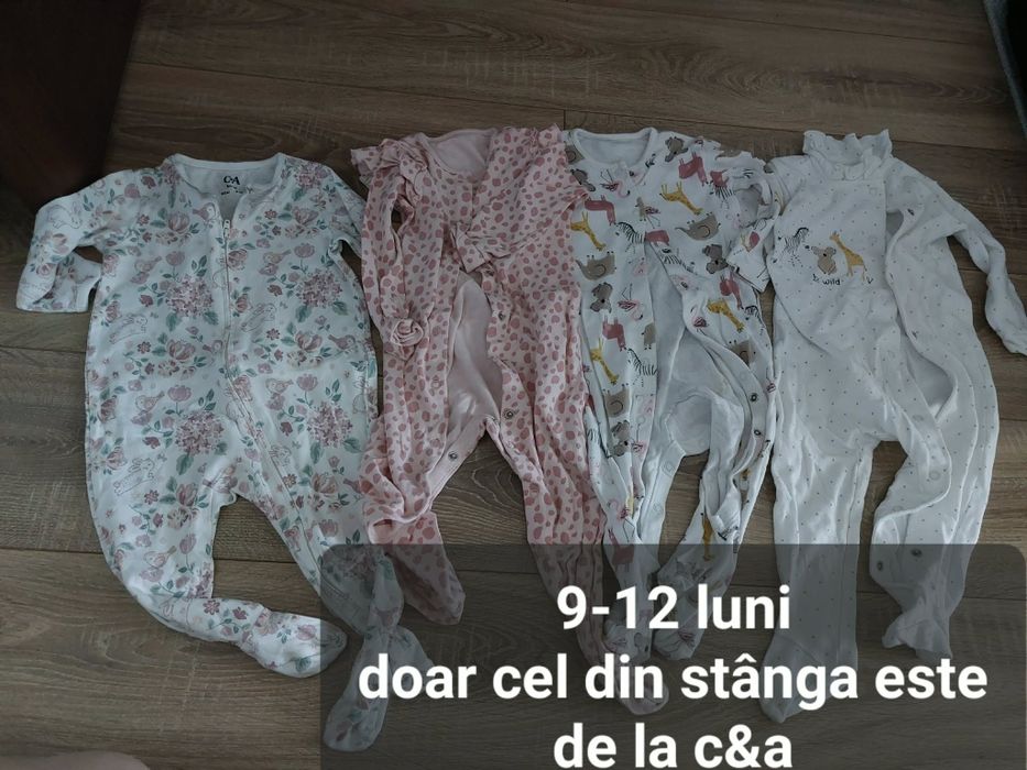 4 salopete bebelus, marinea 80 (9 - 12 luni)