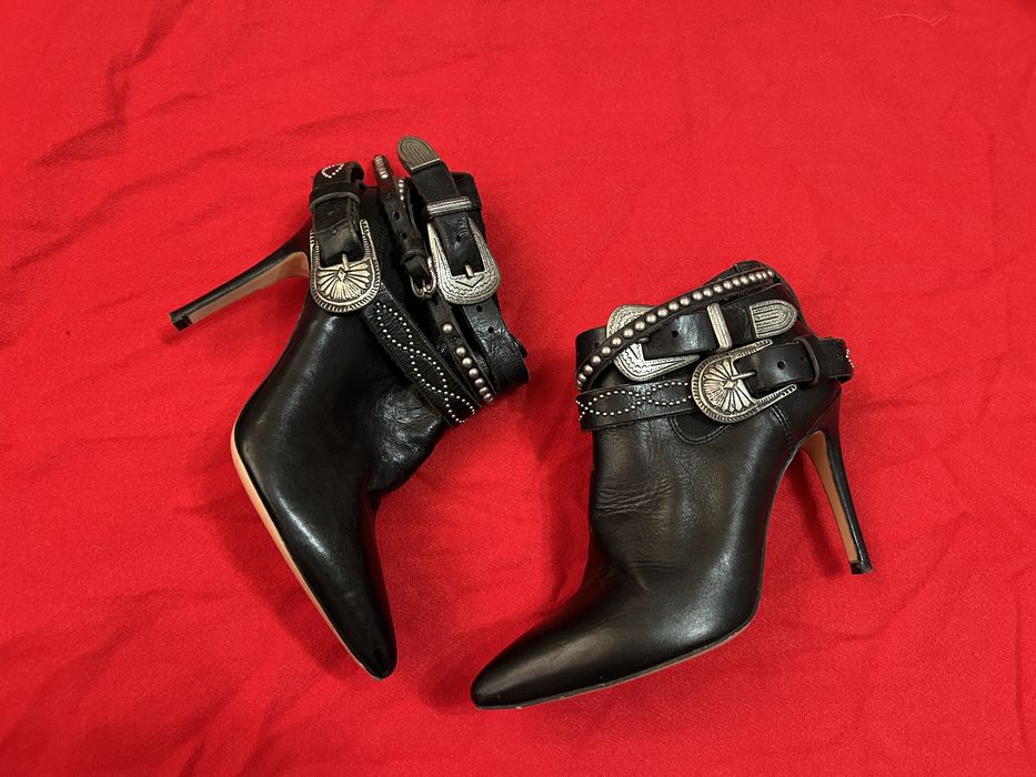 Botine piele Elena Iachi 37 negre