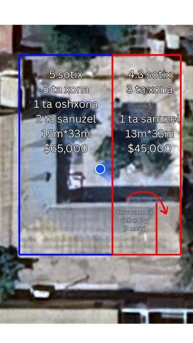 Toshkentli Guzarda 9.3 sotix xovli SROCHNA