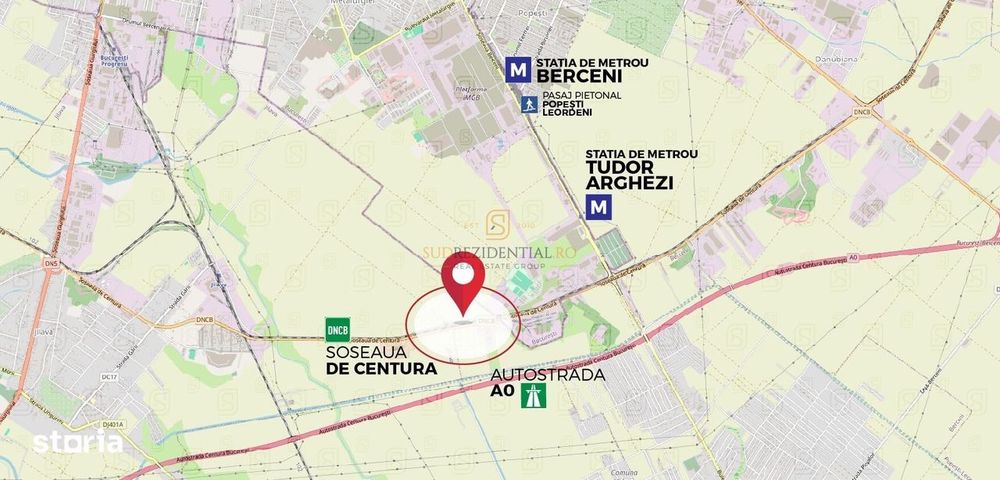 Teren intravilan 4.900 mp – zonă industriala - Jilava, Sos. de Centura