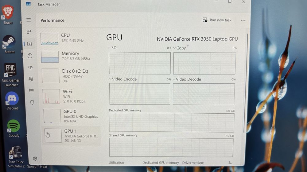 MSI Katana GF66 12UC – RTX 3050 / i5-12450H / 16GB RAM / 500GB SSD