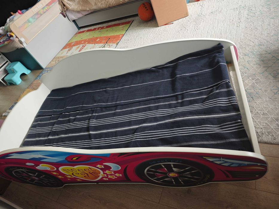 Детская кроватка машинка для девочки 160