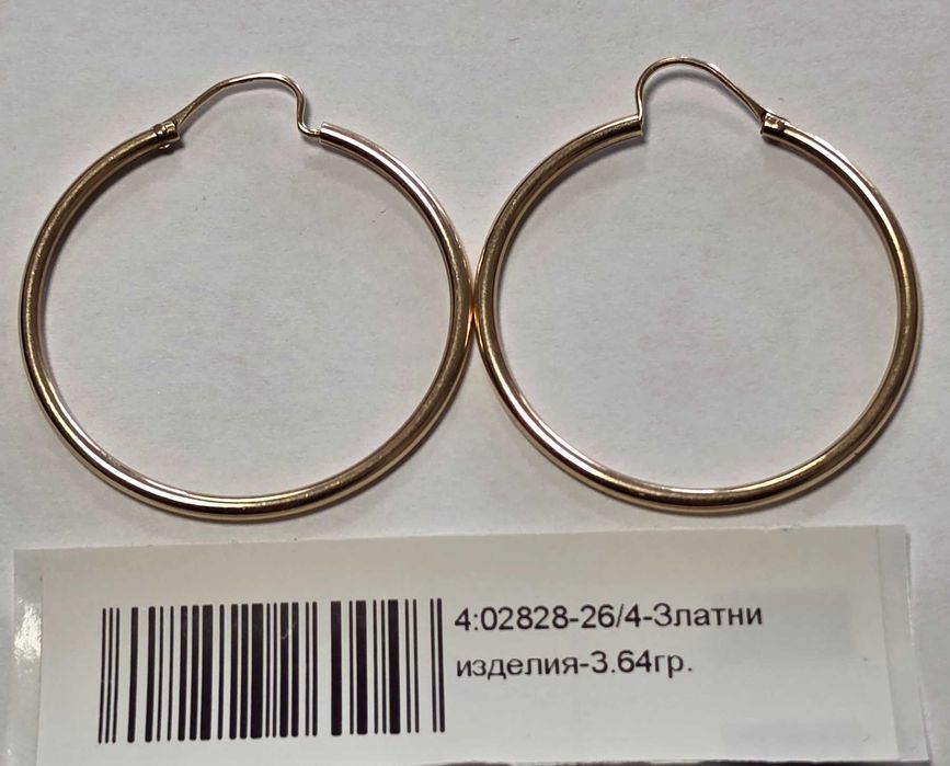 Златни обеци 3.64гр.